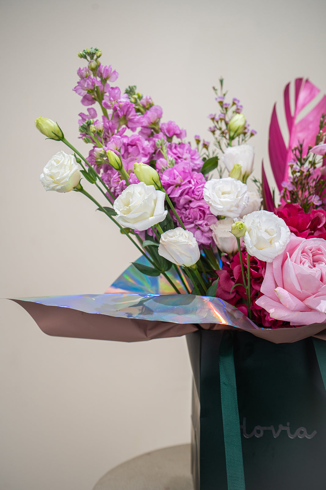 Pink Paradise Bag Arrangement